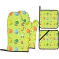 thumbnail image 1 of Easter Oven Mitts and Pot Holders Sets 4 pcs, Kitchen Oven Gloves Heat Resistant BBQ Gloves Non Slip for Chef, Cooking, Baking, 1 of 6