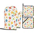 thumbnail image 1 of Easter Oven Mitts and Pot Holders Sets 4 pcs, Kitchen Oven Gloves Heat Resistant BBQ Gloves Non Slip for Chef, 1 of 6