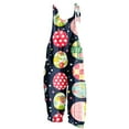 thumbnail image 1 of Easter Overalls for Women Casual Loose Fit Adjustable Strap Graphic printed Wide Leg Jumpsuits Clothes (L, Multicolor), 1 of 5