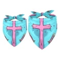 thumbnail image 1 of Easter Pack of Two Translucent Chiffon Yarn Cat Scarves - Breathable Pet Collars Set - 16x16x22.8 in and 20.9x20.9x30 in Sizes, 1 of 5