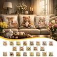 thumbnail image 1 of Easter Painted Style Pillowcase, 17.3*17.3in/44×44cm, No Insert Included, DIY Holiday Decor Cushion Cover, Perfect Easter Gift for Women Men & Family Home Decor, K, 1 of 6
