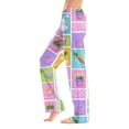thumbnail image 1 of Easter Pajamas Women Wide Leg Stretch Waist Lounge Sleepwear Funny Rabbit Print Baggy Drawstring Pants (Light Blue,M), 1 of 5