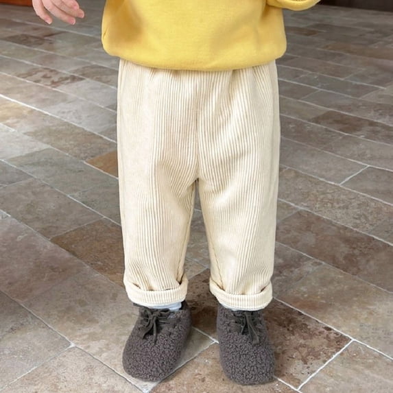Easter Pants Loose Fit Pockets Trousers Boys Casual Pants for Boys Winter Pants Jogging Pants (Beige,3-4 Years)