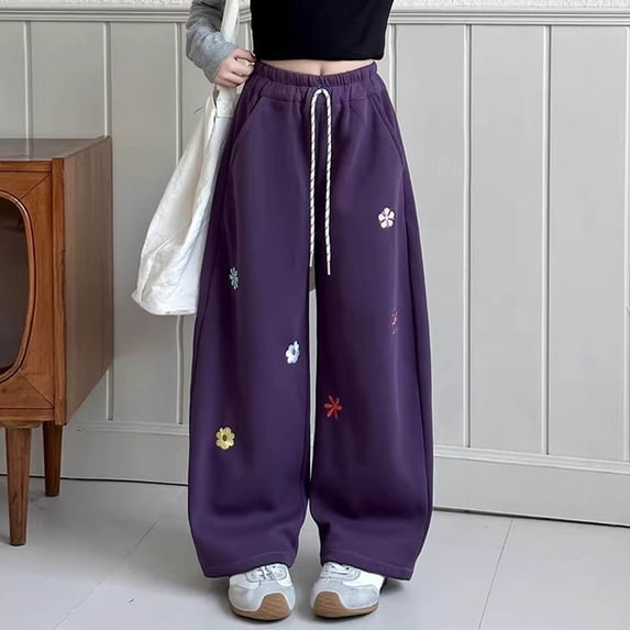 Easter Pants Straight Leg Fit Wide Leg Skater Pants Boys Pants for Boys Outdoor Youth Spring Fashion 2026 (Purple,11-13 Years)