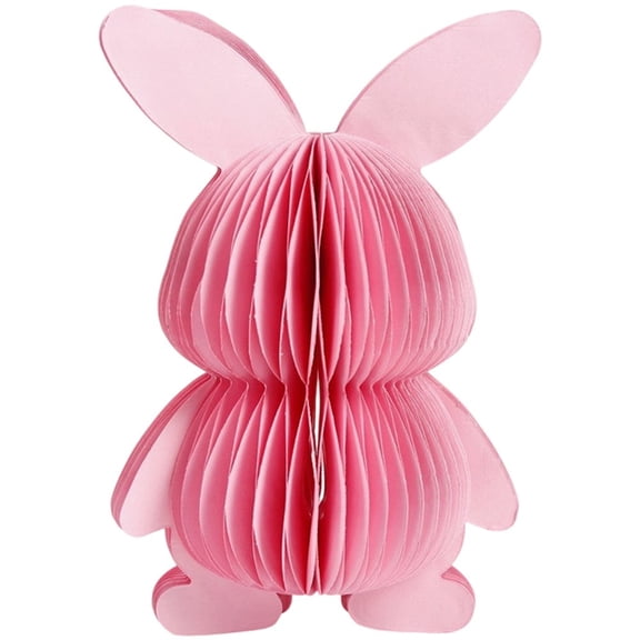 Easter Paper Honeycomb Decor 3D Foldable Rabbit Table Centerpiece Cute Easter Party Decoration Collapsible Ornament