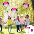 thumbnail image 1 of Easter Parachute Egg Toy - Colorful Plastic & Polyester Throwing Game for Kids - 7.2x5.6x5.6 cm - Fun Outdoor Activity for Easter Egg Hunts & Parties - Blue, Red, Pink, Orange, Green, Yellow, 1 of 6