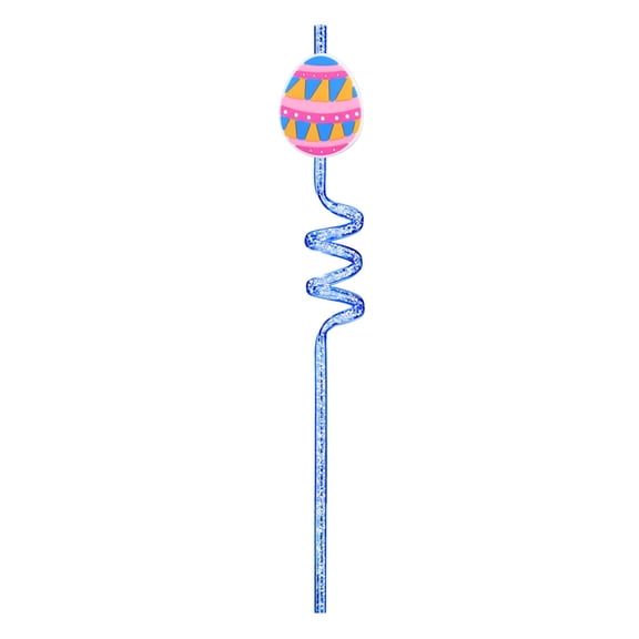 Easter Party Straws, Drinking Straws, Decorative Glitter Tubes, Colorful Sippers for Brunch and School Parties, Multipack
