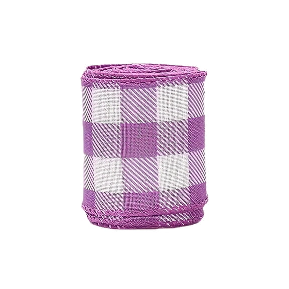 Easter Pastel Plaid Ribbon DIY Craft Ribbon for Wreaths Bows Presents Wrapping Holiday Easter Home Decor