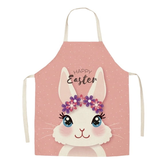 Easter Pattern Kitchen Apron Polyester Fabric Adult Cooking Apron Stain And Lightweight For Baking Grilling And Easter Holiday Party
