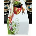 easter-peach-blossom-egg-wood-grain-table-runner-wedding-decor-table