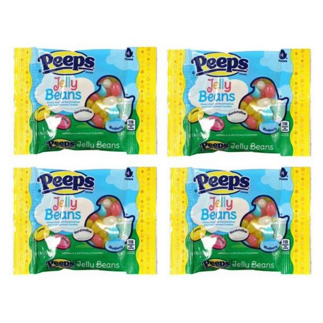 Easter Peeps Jelly Beans Candy Candies Includes 4 Flavors Lemon, Strawberry, Marshmallow