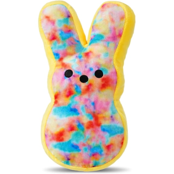 Easter Peeps Plush Bunny Stuffed Animals Easter Basket Stuffers Plush for Easter Party Favors Gift Ombre (Yellow)