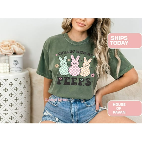 Easter Peeps T-Shirt, Cute Bunny Tee, Funny Kids Easter Shirt, Spring Holiday Graphic Tee