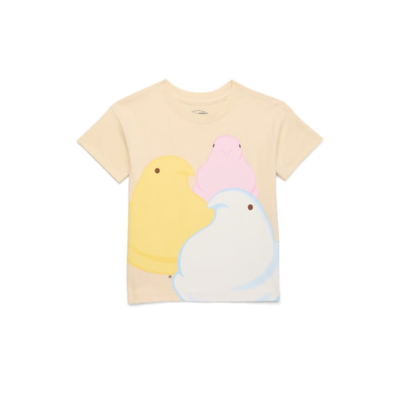 Easter Peeps Unisex Toddler Graphic Tee with Short Sleeves, Sizes 12M-5T