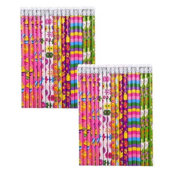 Easter Pencils Bulk Easter Day Pencil Holiday Wood Pencils with Erasers Cute Fun Pencils (18PCS)