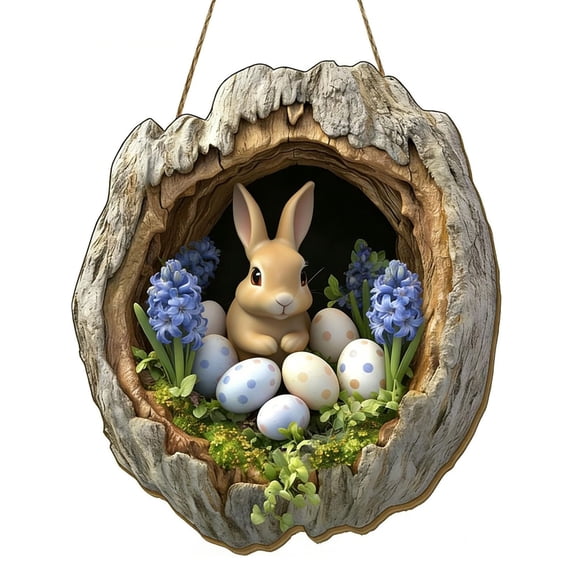 Easter Pendant Acrylic Ornament Cute Car Hanging Decor Spring Holiday Decoration Wall Tree Decor Colorful Festive Accessory