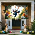 thumbnail image 1 of Easter Photo Background - High Definition Bunny and Egg Pattern Vinyl Cloth for Indoor Outdoor Events, Waterproof Party Decor for Family Gatherings and Spring Festival Celebrations, 1 of 5