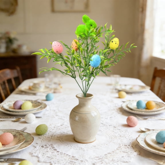 Easter Picks Decoration 11.8 Inch Egg Flower Picks Easter Egg Tree Branches Artificial Twig Branch Arrangement Centerpiece Celebration Home Vase Decor Blossom Branches for Spring