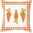 thumbnail image 1 of Easter Pillow Cover 12x20 Inch Carrots Plaid Decorations Throw Pillows Farmhouse Happy Easter Orange Decorative Cushion Case for Sofa Couch Home Bed, 1 of 6
