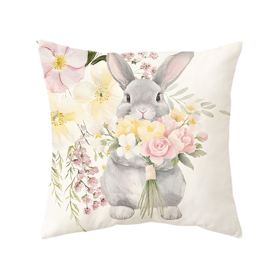 Easter Pillow Cover Home Easter Egg Rabbits Festival Decoration Cushion Cover for Easter Decor Garland Outdoor Indoor Party