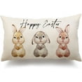 thumbnail image 1 of Easter Pillow Covers 12x20 inch Happy Easter Rabbit Decor for Lumbar Pillows covers Spring Farmhouse Pillow covers Decor Couch Living room 68A, 1 of 6