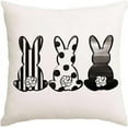 thumbnail image 1 of Easter Pillow Covers 16X16 inch Polka Dot Bunny Decorative Throw Pillows Rabbit Cushion Case Spring Decorations for Farmhouse Home Couch Sofa(2-16a), 1 of 6