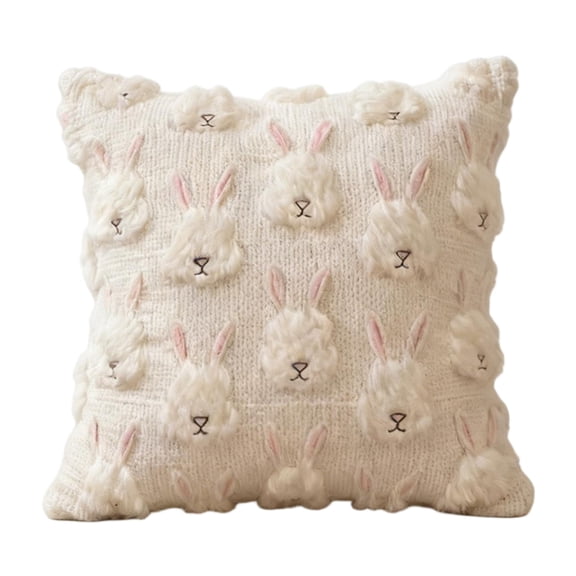 Easter Pillow Covers 16x16 inch Set of 1 Soft Plush Cushion Easter Decorations Throw Pillows for Bedroom Sofa Holiday Home Living Room Sofa