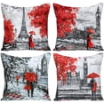 thumbnail image 1 of Easter Pillow Covers, 18x18 Easter Pillow Covers, Happy Easter Eggs Tree Bunny Rabbit Spring Flowers Decorative Throw Pillow Case Cushion Square for Sofa Couch Bed Office Car Home Decor, 1 of 6