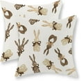thumbnail image 1 of Easter Pillow Covers 18x18 Inch Set of 2, Polka Dot Love Heart Bunny Decor Throw Pillows Farmhouse Spring Easter Decorations Rabbit Pillowcase Square Linen Outdoor Cushion Case for Couch Home, 1 of 6