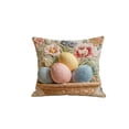 thumbnail image 1 of Easter Pillow Covers 18x18 Inch Spring Decorative Throw Pillow Cases for Couch Sofa Bed Easter Decorations for Home Living Room Home Easter Decor Bunny Egg Cushion Cover Easter Gifts 1Pcs C, 1 of 7