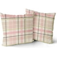 thumbnail image 1 of Easter Pillow Covers 18x18 Set of 2 Spring Pink Green Buffalo Plaid Print Holiday Decorative Throw Pillows Easter Decorations Pillowcase Cotton Square Cushion Cover Decor for Home Couch Bed Soft, 1 of 1