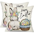 thumbnail image 1 of Easter Pillow Covers 18x18 Set of 2 Easter Bunny Flowers Decor for Throw Pillows covers Spring Farmhouse Pillow covers Decor Couch Living room 87, 1 of 6