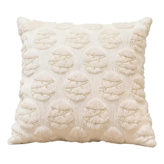 Easter Pillow Covers 20x20 inch Easter Eggs Pattern Decorations Soft Plush Faux Fur Jacquard Throw Pillows for Bedroom Sofa Holiday Festivals Home Decor