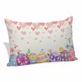thumbnail image 1 of Easter Pillow Covers King, Spring Colorful Eggs Love Heart Botanical Flowers Soft Brushed Microfiber Breathable Throw Pillow Covers, Decorative Pillowcase with Zipper for Couch Sofa Bedroom 20"x36", 1 of 9