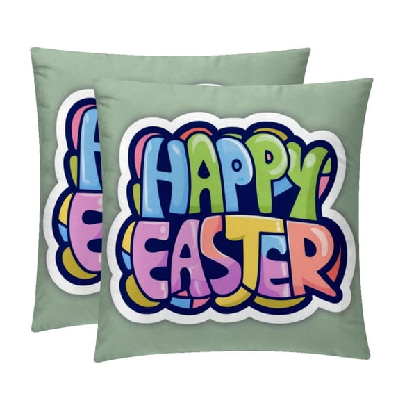 Easter Pillow Covers Set with Unique Patterns - 16x16, 18x18, 20x20 Inches - Set of 2 Elegant Pillow Inserts, Throw Pillows Covers for Home for Any Occasion