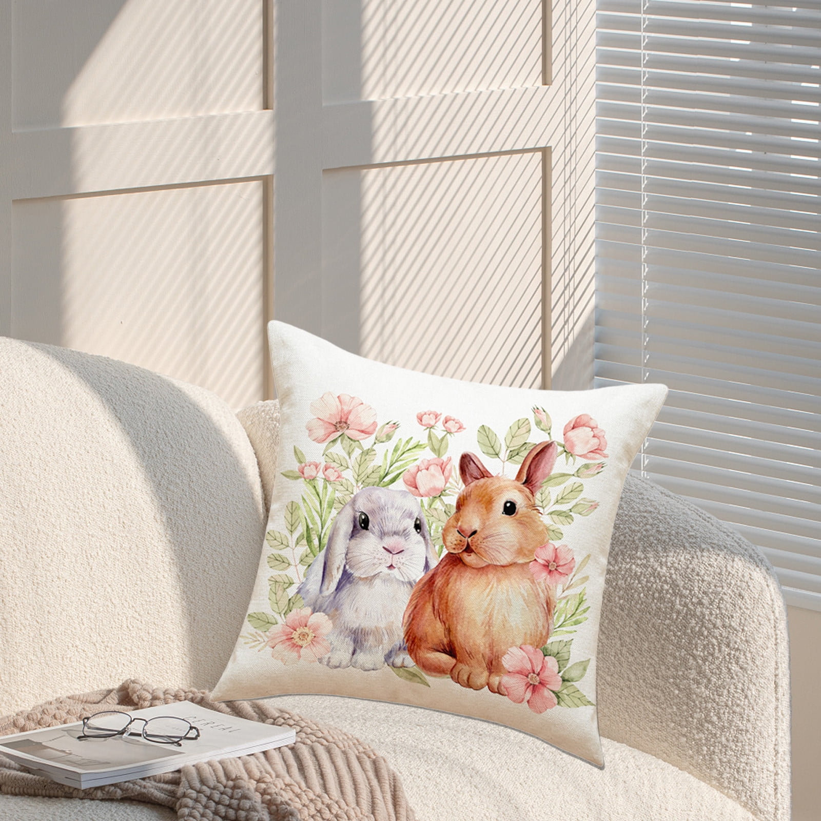 Easter Pillow Covers Spring Easter Throw Pillow Covers Easter Rabbit