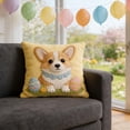 thumbnail image 1 of Easter Pillowcase Printed, Cute Rabbit Egg Chick Cushion Cover 18x18, Soft Breathable Fabric Pillow Case for Sofa Bed, Hidden Zipper Home Decor, Spring Festival Gift for Family, 1 of 7