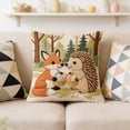 thumbnail image 1 of Easter Pillowcase Printed, Cute Rabbit Egg Chick Cushion Cover 18x18, Soft Breathable Fabric Pillow Case for Sofa Bed, Hidden Zipper Home Decor, Spring Festival Gift for Family, 1 of 5