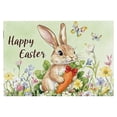 thumbnail image 1 of Easter Placemats, Bunny Rabbits Flower Eggs Easter Placemats, Seasonal Spring Table Mats for Dining Table Kitchen Decorations, Spring Farmhouse Rustic Eggs Table Decor 11.8"x17.7", 1 of 9