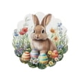 thumbnail image 1 of Easter Placemats Easter Bunny in Floral Bouquet Round Placemats for Kitchen Table Washable Table Mats Place Mats, 1 of 6
