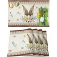 thumbnail image 1 of Easter Placemats Set of 4, Bunny Rabbit Ears Eggs Placemat for Dining Table Decorations, Spring Flowers Boho Place Mats, Spring Table Mats for Kitchen Dinner Seasonal Holiday Party Decor, 1 of 6