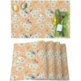 thumbnail image 1 of Easter Placemats Set of 4, Rabbit Bunny Placemat for Dining Table Decorations, Flowers Easter Eggs Place Mats, Spring Table Mats for Kitchen Dinner Seasonal Holiday Party Decor, 1 of 6