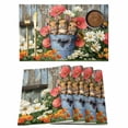 thumbnail image 1 of Easter Placemats Set of 4 Retro Spring Rabbit Flowers Plants Wooden Plank Place Mats Indoor Wipeable Table Mats Washable Cloth Dining Table Placemats for Kitchen Holiday Party Home Decor 13x19 Inch, 1 of 9