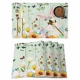 thumbnail image 1 of Easter Placemats Set of 4 Spring Watercolor Bunny Eggs Tulip Wooden Grain Teal Place Mats Indoor Wipeable Table Mats Washable Dining Table Placemats for Kitchen Holiday Party Home Decor 13x19 Inch, 1 of 9