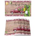 thumbnail image 1 of Easter Placemats Set of 4, Truck Tulip Wood Grain Placemat for Dining Table Decorations, Loads of Love Place Mats, Spring Table Mats for Kitchen Dinner Seasonal Holiday Party Decor, 1 of 6