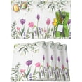 thumbnail image 1 of Easter Placemats Set of 4, Tulip Flowers Spring Floral Placemat for Dining Table Decorations, Eucalyptus Leaves Place Mats, Spring Table Mats for Kitchen Dinner Seasonal Holiday Party Decor, 1 of 5