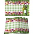thumbnail image 1 of Easter Placemats Set of 4, Tulip Green Buffalo Plaid Placemat for Dining Table Decorations, Spring Flower Floral Place Mats, Spring Table Mats for Kitchen Dinner Seasonal Holiday Party Decor, 1 of 6