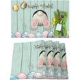thumbnail image 1 of Easter Placemats Set of 6, Bunny''s Butt Placemat for Dining Table Decorations, Place Mats, Spring Table Mats for Kitchen Dinner Seasonal Holiday Party Decor, 1 of 5