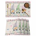 thumbnail image 1 of Easter Placemats Set of 6, Country Gnomes Rabbit Colorful Eggs Flowers Treill Placemats for Dining Table, Place Mats for Kitchen Tabletop, Waterproof Wipeable Dining Table Mats Set, 1 of 9