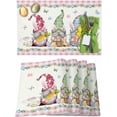 thumbnail image 1 of Easter Placemats Set of 6, Easter Eggs Gnome Bunny Placemat for Dining Table Decorations, Pink Buffalo Plaid Place Mats, Spring Table Mats for Kitchen Dinner Seasonal Holiday Party Decor, 1 of 6
